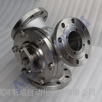 Q42FY型三通球阀，不锈钢Y型球阀，不锈钢三通球阀，球阀